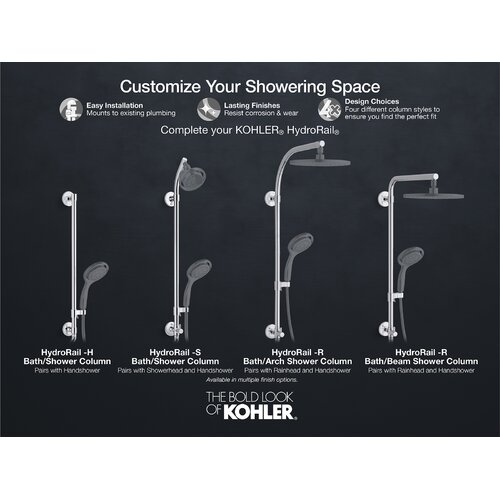 Kohler Hydrorail R Arch Shower Column And Reviews Wayfair 5699